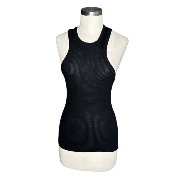 CITIZENS OF HUMANITY COH Black Ribbed Knit Stretch Tank Top Women's Size Small - Picture 1 of 7